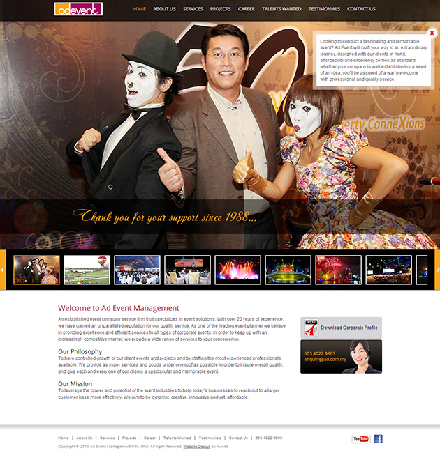 Nuweb clients - Ad Event Management in Corporate