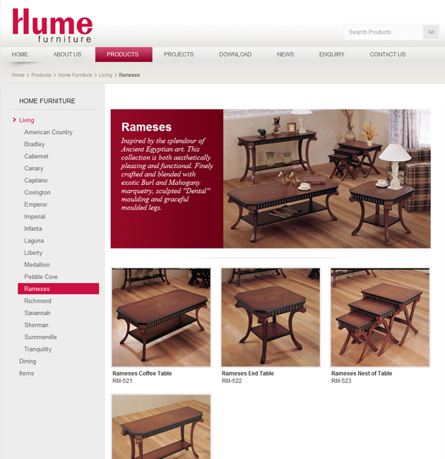 Nuweb clients - Hume Furniture in Furniture