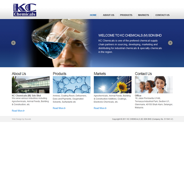 Nuweb clients - KC CHEMICALS in Chemicals