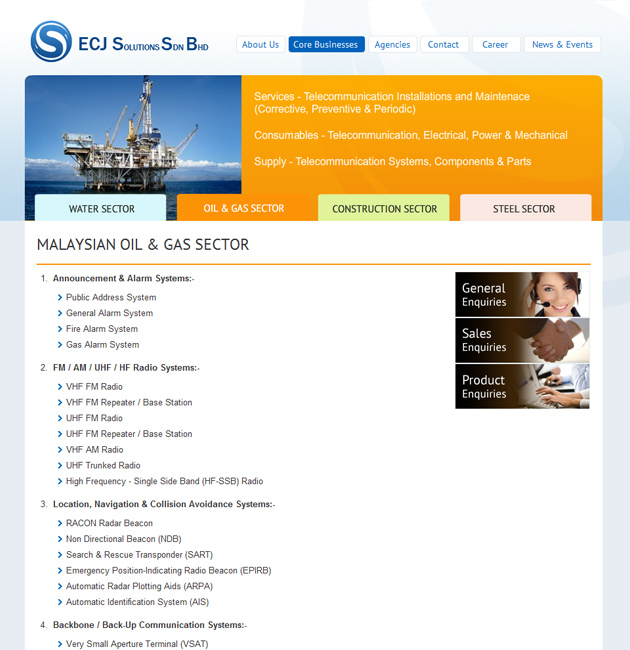 Nuweb clients - ECJ Solutions in Oil & Gas
