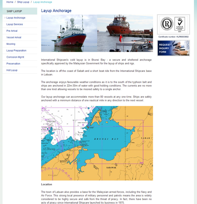 Nuweb clients - International Shipcare in Oil & Gas