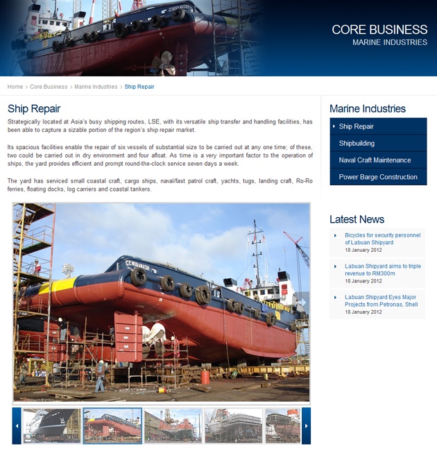 Nuweb clients - Labuan Shipyard in Oil & Gas