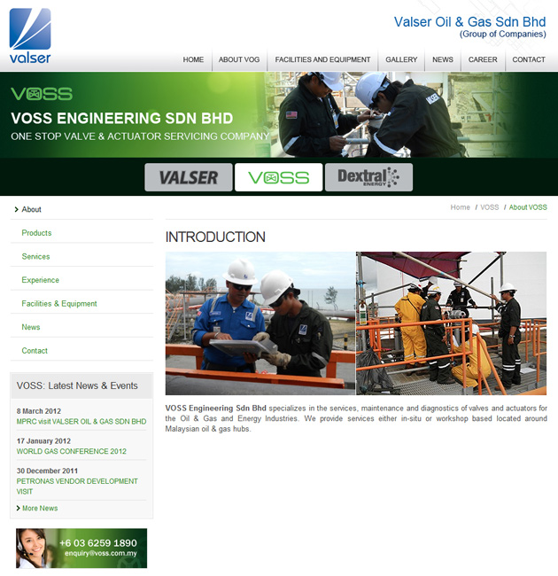Nuweb clients - Valser Oil Gas in Oil & Gas